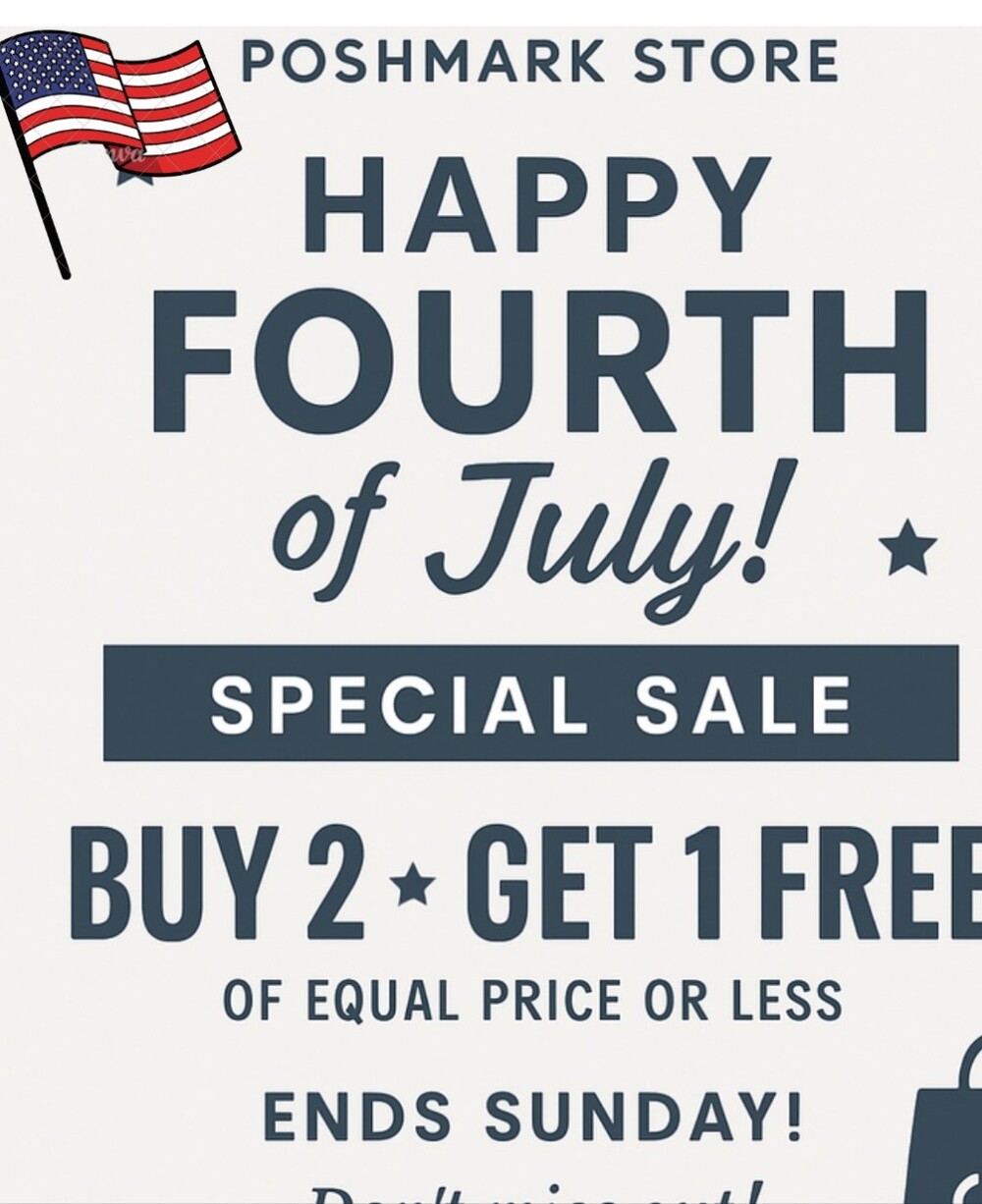 Fourth of July Special Sale Graphic - Patriotic Navy & White